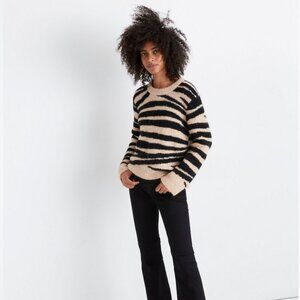 Madewell Shrunken Pullover Sweater in Tiger Stripe